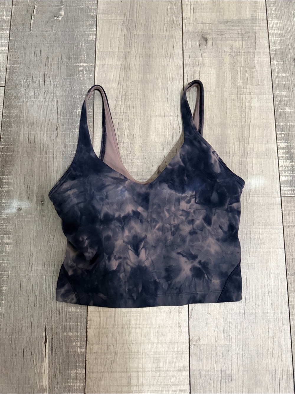 lululemon athletica Tie-Dye Navy Tank Top Crop
